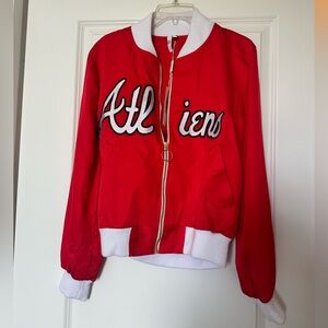 NWT ATLiens Atlanta Outkast Red and White Women's vintage starter Jacket